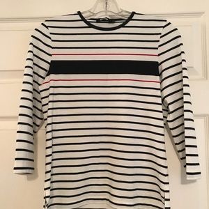 ME + EM 3/4 sleeve Breton tee